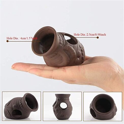 سينلين، مكونات برطمان سيراميك لتزيين حوض الاسماك، مخاريط تربية كهف لحوض الاسماك، زينة كهف للامانو والروبيان والسيشليد والبونساي للعب والاختباء والراحة in Kuwait