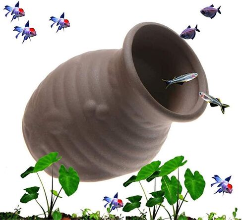 سينلين، مكونات برطمان سيراميك لتزيين حوض الاسماك، مخاريط تربية كهف لحوض الاسماك، زينة كهف للامانو والروبيان والسيشليد والبونساي للعب والاختباء والراحة in Kuwait