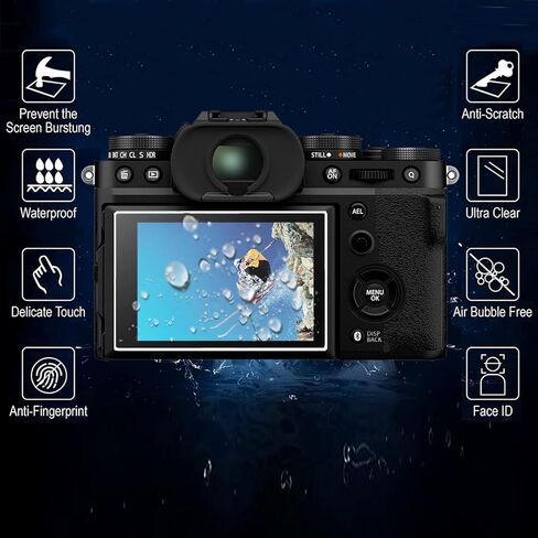 واقي شاشة YARREL لهاتف Fujifilm X-T5 XT5 من الزجاج المقسى مصمم لـ FUJI X-T5 XT5 طبقة صلبة مضادة للخدش غطاء عرض ساخن زر تحرير المصراع in Kuwait