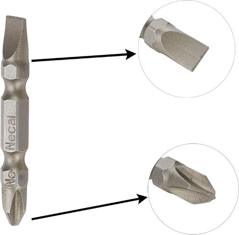 Rannb Double Head Screwdriver Bits PH2/SL6 1/4 Inch Hex Shank Phillips/Slotted Double Ended Screwdriving Bit Set 2-inch Length-10pcs in Saudi Arabia