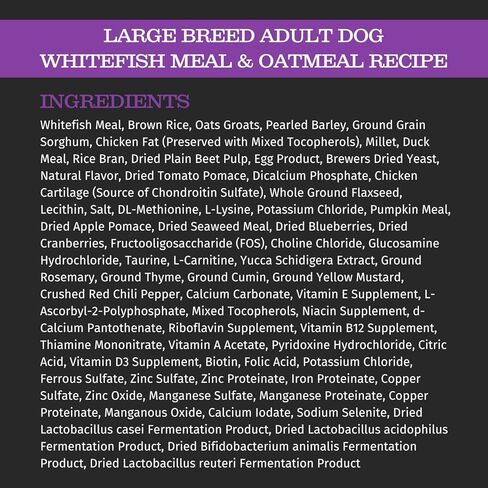 بلاكوود أغذية الحيوانات الأليفة 22403 كلب بالغ، سلالة كبيرة، وجبة السمك الأبيض ووصفة الشوفان، 30 رطل. in Kuwait