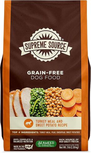 Supreme Source Premium Grain Free Dry Dog Food, Lamb Meal & Potato w-Organic Seaweed, 11 Pound Bag in Saudi Arabia