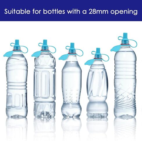 ادريلا عبوة من 4 قطع من محول فوهة شرب علوية لزجاجات المياه، فوهة زجاجة مياه مضادة للانسكاب، غطاء زجاجة مياه بديل للاطفال والكبار in Kuwait