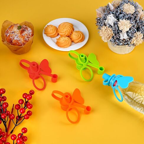 ادريلا عبوة من 4 قطع من محول فوهة شرب علوية لزجاجات المياه، فوهة زجاجة مياه مضادة للانسكاب، غطاء زجاجة مياه بديل للاطفال والكبار in Kuwait