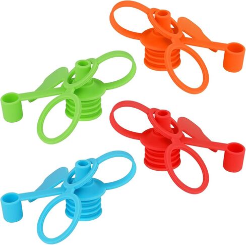 ادريلا عبوة من 4 قطع من محول فوهة شرب علوية لزجاجات المياه، فوهة زجاجة مياه مضادة للانسكاب، غطاء زجاجة مياه بديل للاطفال والكبار in Kuwait