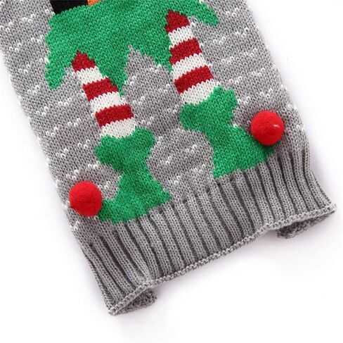 سترة عيد الميلاد القبيحة للكلاب من ديليفور، سترة رجل الثلج للكلاب، سترة الرنة، سترة عيد الميلاد القبيحة للقطط والجرو والكلب الصغير المتوسط ​​(رجل ثلج أسود، كبير) in Kuwait