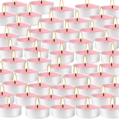 Howemon Purple Lavender Scented Tealight Candles - 4 Hours - Giant 100 Bulk Packs - Smokeless Tea Lights for Valentine's Day, Weddings,Christmas, Home Decorative in Kuwait