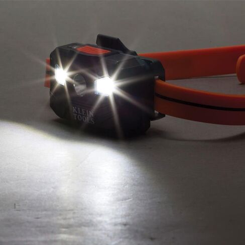 Klein Tools 56064 Rechargeable Auto-Off LED Headlamp, Silicone Strap, 400 lms, All-Day Runtime, for Work, Running, Outdoor Hiking, Camping in Saudi Arabia