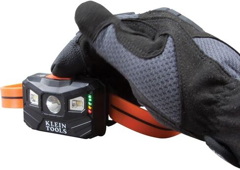 Klein Tools 56064 Rechargeable Auto-Off LED Headlamp, Silicone Strap, 400 lms, All-Day Runtime, for Work, Running, Outdoor Hiking, Camping in Saudi Arabia