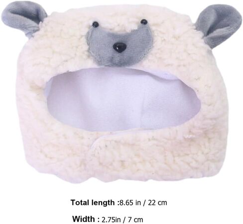 Ipetboom Halloween Cat Cap Cartoon Lamb Shaped Dog Costume Hat Pet Headgear Puppy Cap Sheep Hat Headwear Pet Cosplay Dress up Accessories Halloween Costume for Cat Dog in Saudi Arabia