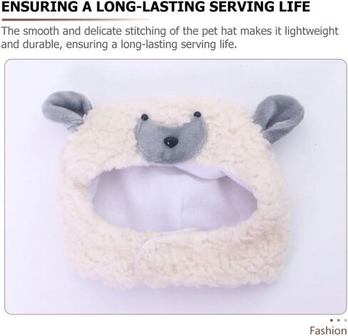 Ipetboom Halloween Cat Cap Cartoon Lamb Shaped Dog Costume Hat Pet Headgear Puppy Cap Sheep Hat Headwear Pet Cosplay Dress up Accessories Halloween Costume for Cat Dog in Saudi Arabia
