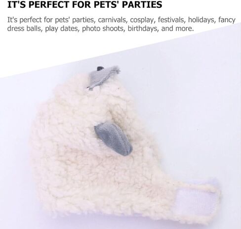 Ipetboom Halloween Cat Cap Cartoon Lamb Shaped Dog Costume Hat Pet Headgear Puppy Cap Sheep Hat Headwear Pet Cosplay Dress up Accessories Halloween Costume for Cat Dog in Saudi Arabia