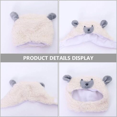 Ipetboom Halloween Cat Cap Cartoon Lamb Shaped Dog Costume Hat Pet Headgear Puppy Cap Sheep Hat Headwear Pet Cosplay Dress up Accessories Halloween Costume for Cat Dog in Saudi Arabia