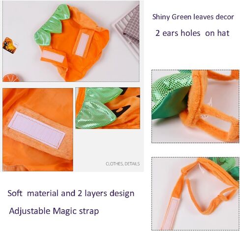 ANIAC Pet Pumpkin Costume Cat Halloween Hat Cloak Sets Puppy Poncho Dog Halloween Cosplay for Kitty Small Medium Sized Dog in Kuwait