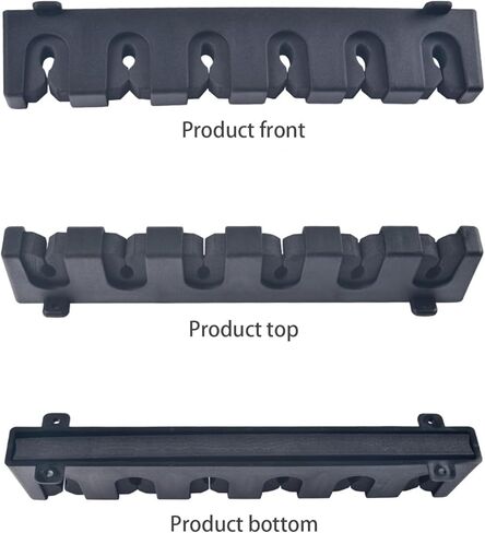 حامل قضيب الصيد مثبت على الحائط، حامل قضيب الصيد العمودي للجراج والقوارب، حامل عمود الصيد (أسود) in Kuwait