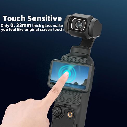 واقي شاشة لعدسة Flymile لجيب DJI OSMO 3، [2+2 حزمة] غطاء فيلم زجاجي مقوى لعدسة الكاميرا فائقة الوضوح، صلابة 9H مضادة للخدش ومضادة للفقاعات وشفافة للغاية in Kuwait