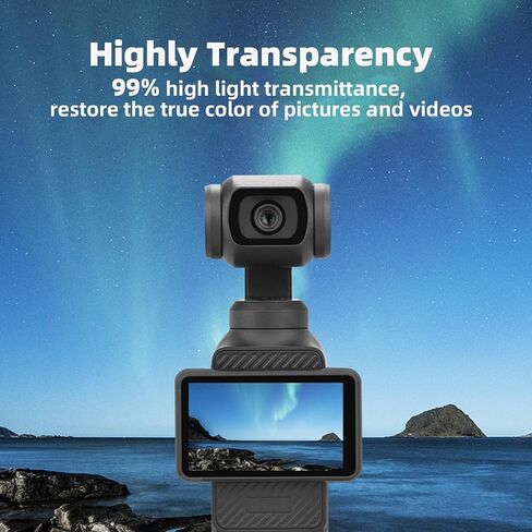 واقي شاشة لعدسة Flymile لجيب DJI OSMO 3، [2+2 حزمة] غطاء فيلم زجاجي مقوى لعدسة الكاميرا فائقة الوضوح، صلابة 9H مضادة للخدش ومضادة للفقاعات وشفافة للغاية in Kuwait