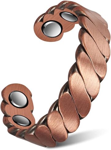 MagVIVACE Copper Ring for Women Men for Arthritis and Joints, Pure Copper Magnetic Therapy Ring for Pain Relief, 3500 Gauss Magnet(CPR-0967) in Kuwait