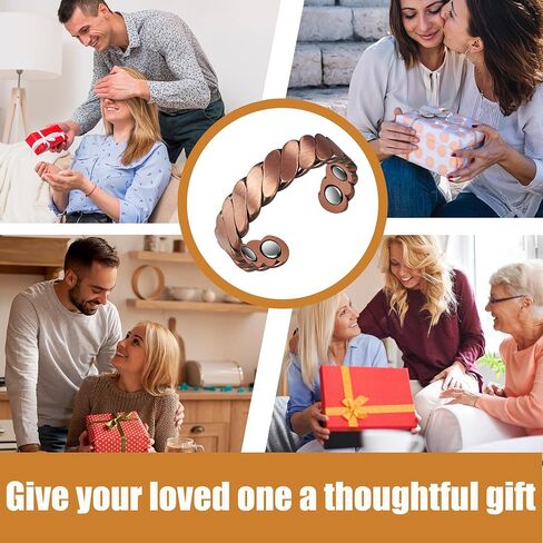 MagVIVACE Copper Ring for Women Men for Arthritis and Joints, Pure Copper Magnetic Therapy Ring for Pain Relief, 3500 Gauss Magnet(CPR-0967) in Kuwait