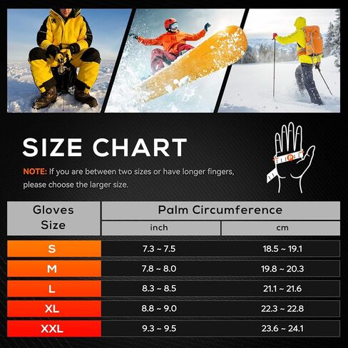 Heated Gloves for Men Women 7.4V Battery 22.2WH Rechargeable Heated Ski Gloves Touchscreen Waterproof Electric Heated Gloves for Winter Outdoor Work Skiing Hiking Camping Raynaud (Size S) in Kuwait