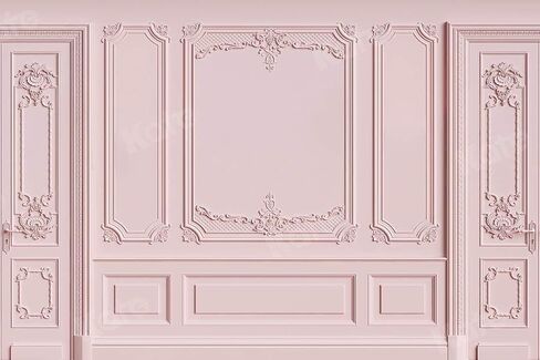 Kate 6.5×6.5ft Light Pink Empty Room Photo Backdrop Classic Interior Wedding Photography Background Photo Studio Props for Photographers in Kuwait