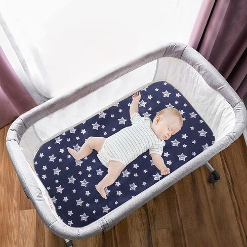 Bassinet Sheets, Grey&Navy in Kuwait