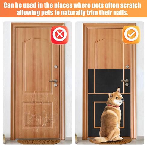 Pet Nail Self Adhesive Replacement Emery Paper Fits Most Dog Scratch Pad Cat Litter Box DIY on The Places Where Pets Like to Scratch Alternatives to Cat and Dog Nail Clippers (10in*13ft, Black) in Saudi Arabia