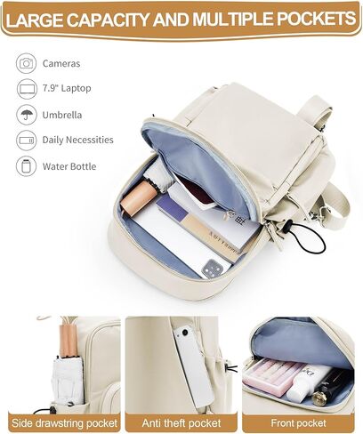 حقيبة كروس بودي للرجال والنساء، حقيبة ظهر تكتيكية للكتف حقيبة نهارية صغيرة مضادة للسرقة للدراجات النارية، حقيبة ظهر صغيرة بحزام واحد للسفر غير الرسمي والمشي لمسافات طويلة والرياضات الخارجية باللون الأبيض الفاتح in Kuwait