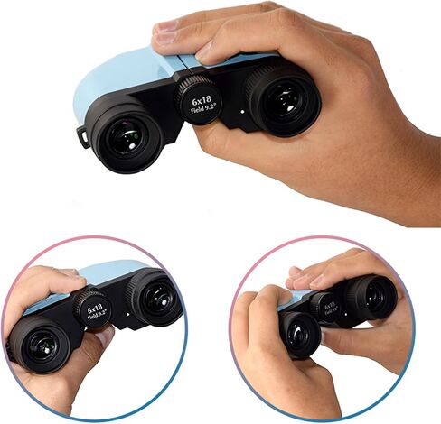 MOZISUN 6X18 Compact Lightweight Binoculars for Adults and Kids - Portable Design Binoculars for Insects and Museum Watching - BAK7 Binoculars with Low Light Vision for Outdoor Birds Travel in Saudi Arabia