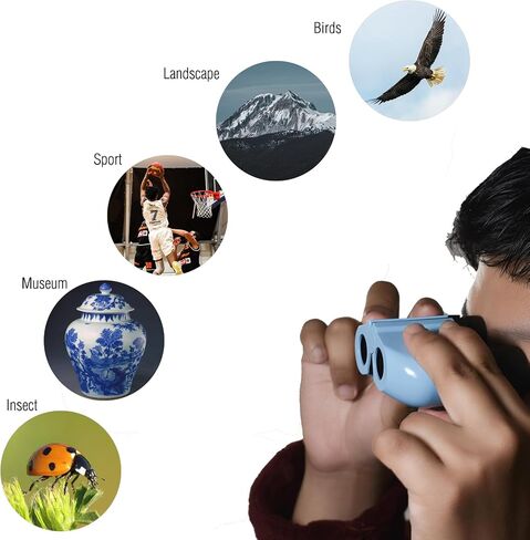 MOZISUN 6X18 Compact Lightweight Binoculars for Adults and Kids - Portable Design Binoculars for Insects and Museum Watching - BAK7 Binoculars with Low Light Vision for Outdoor Birds Travel in Saudi Arabia