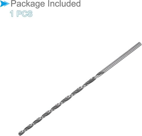 CoCud Extra Long Twist Drill Bit, 3mm Drill Diameter 120mm Length, High Speed Steel Straight Shank Jobber Drill Bit - (Applications: for Wood Malleable Iron Aluminum Plastic), 1-Piece in Saudi Arabia