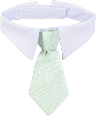 ZTON Bowtie for Little Puppy, Handcrafted Adjustable Formal Collar Neck Tie for Dogs & Cats (L, Light Green) in Saudi Arabia