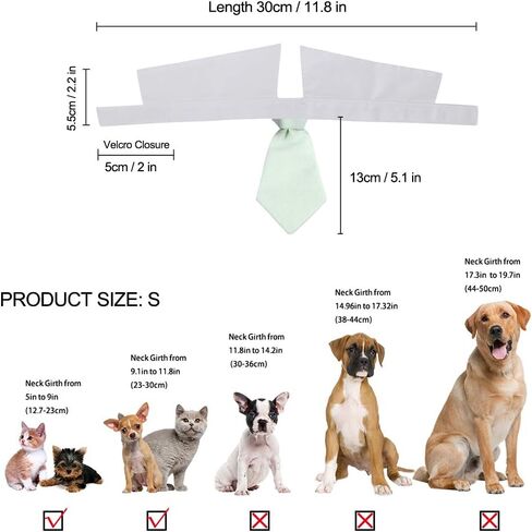 ZTON Bowtie for Little Puppy, Handcrafted Adjustable Formal Collar Neck Tie for Dogs & Cats (L, Light Green) in Saudi Arabia