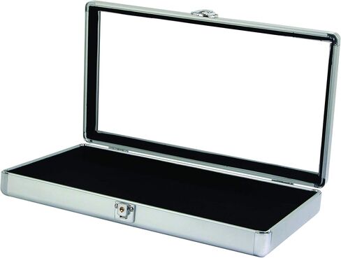 888 Display USA - Beige Linen Jewelry Case with Glass Top and Latch in Saudi Arabia