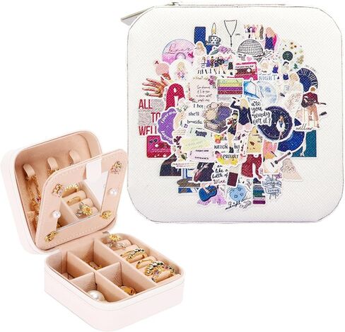 ATIMIGO Eras Singer TayTay Travel Jewelry Box Portable Jewelry Case TS Merchandise Singer Merch Gifts for Fans in Kuwait
