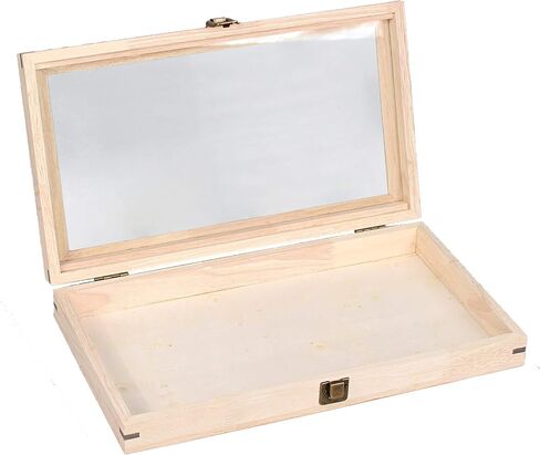 888 Display USA - Beige Linen Jewelry Case with Glass Top and Latch in Saudi Arabia