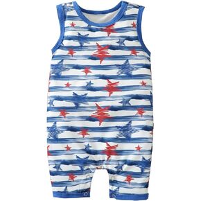 Goodplayer 4th of July Baby Girl Boy Romper Clothes Independence Day Toddler Jumpsuit Celebration Clothes