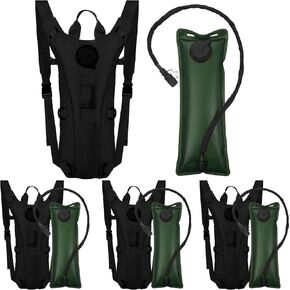 Liliful 4 Pcs Hydration Pack Backpack with 3 Liter Water Bladder Tactical Hiking Water Backpack with Hydration Bladder Military Daypack Water Backpack for Hiking Cycling Climbing in Kuwait