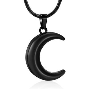 Cremation Jewelry for Ashes Necklace Cremation Moon Pendant,Urn Necklaces for Ashes for Woman,Keepsake Urn Memorial Jewelry - Human Pet Urns