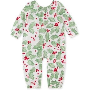 Burt's Bees Baby Baby Girls' Romper Jumpsuit, 100% Organic Cotton One-Piece Coverall, Holly Jolly, 6 Months in Kuwait