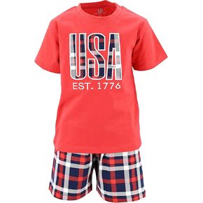 Unique Baby Boys Patriotic 4th of July 2-Piece Summer Outfit