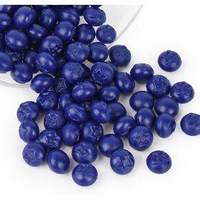 Luckforest Artificial Mini Blueberry, 100Pcs Fake Blueberry Lifelike Blueberries Simulation Blue Berries Fake Fruit for DIY Craft Home Kitchen Cabinet Food Photography Props, Blue in Kuwait