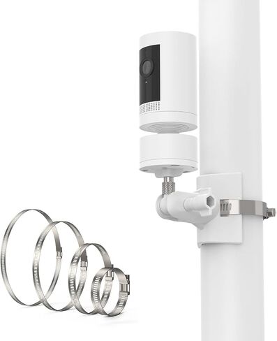 Camera Mount Pipe Mounting Bracket for Stick Up Cam/Pro/Battery with Pan-Tilt, R ing Indoor Camera, Spotlight Cam, Spotlight Camera Plus/Pro Surveillance Camera & Solar Panel (Black) in Saudi Arabia
