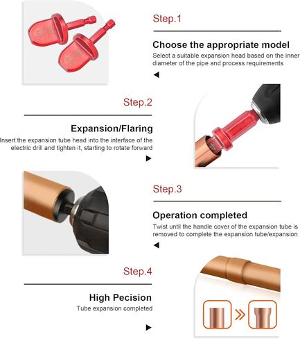 طقم إصلاح HVAC، أداة توسيع أنبوب نحاسي لمكيف الهواء، أداة تأرجح أنبوب نحاسي يدوية 1/4 بوصة، أداة ثقب مملة 1/4 بوصة، 3/8 بوصة، 1/2 بوصة، 5/8 ''، 3/4''، 7/8 ''مجموعة بت in Kuwait