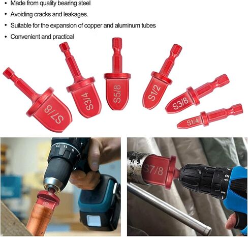 طقم إصلاح HVAC، أداة توسيع أنبوب نحاسي لمكيف الهواء، أداة تأرجح أنبوب نحاسي يدوية 1/4 بوصة، أداة ثقب مملة 1/4 بوصة، 3/8 بوصة، 1/2 بوصة، 5/8 ''، 3/4''، 7/8 ''مجموعة بت in Kuwait