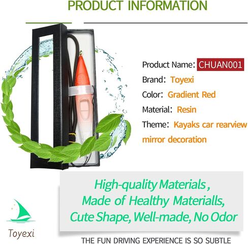 Toyexi 3D Kayak Canoe Car Charm Car قلادة لمرايا الرؤية الخلفية، معلقات من الراتنج على شكل قوارب الكاياك، قلادة سحر تزيين السيارة لمحبي قوارب الكاياك هدية للعائلة والأصدقاء وزملاء الدراسة (مع حبل) in Kuwait