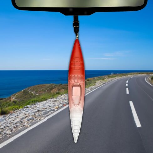 Toyexi 3D Kayak Canoe Car Charm Car قلادة لمرايا الرؤية الخلفية، معلقات من الراتنج على شكل قوارب الكاياك، قلادة سحر تزيين السيارة لمحبي قوارب الكاياك هدية للعائلة والأصدقاء وزملاء الدراسة (مع حبل) in Kuwait