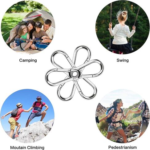 30 Packs Spring Snap Hook M4 1.57inch Stainless Steel 304 Carabiner Clips Keychain Heavy Duty Quick Link Hook for Camping, Hiking, Outdoor and Gym, Small in Saudi Arabia