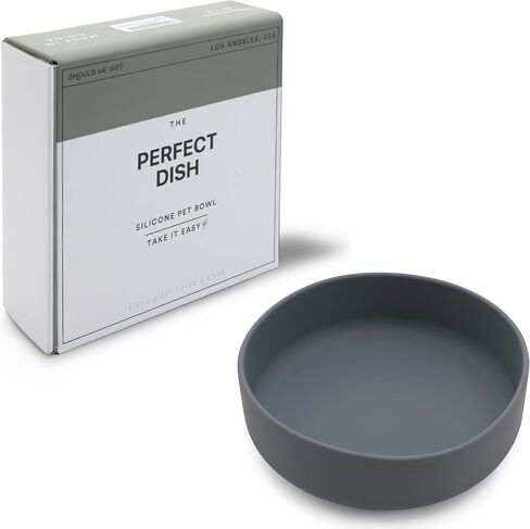 The Perfect Dish - Durable Dog Water Bowl - No Spill - Less Mess Non-Tippable Water & Food Bowl, Pure Silicone, Spill Proof with Suction Cup, Suitable for All Pets, Small-Blush in Saudi Arabia