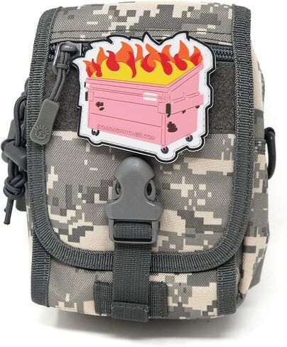 Pink Dumpster Fire Hook and Loop Patch | PVC Rubber Tactical Patch | Funny Tactical Patch in Saudi Arabia